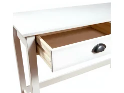 Consola| Mesa consola Hill c/ 2 gavetas 110x45x74 cm pinho maciço PT972450 Branco