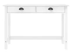 Consola*vidaxl Mesa consola Hill c/ 2 gavetas 110x45x74 cm pinho maciço Branco