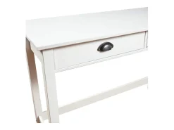 Consola*vidaxl Mesa consola Hill c/ 2 gavetas 110x45x74 cm pinho maciço Branco