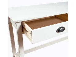 Consola*vidaxl Mesa consola Hill c/ 2 gavetas 110x45x74 cm pinho maciço Branco