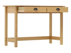 Mesa consola Hill c/ 2 gavetas 110x45x74 cm pinho maciço PT678846^ Consola