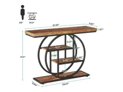 Consola|Tribesigns Mesa consola industrial de 41,5