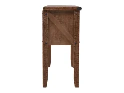 Mesa consola madeira de abeto maciça 131x35,5x75 cm PT786170 Castanho