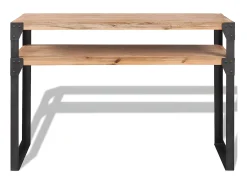 Mesa consola, madeira de acácia maciça, 120x40x85 cm PT872428^ Consola