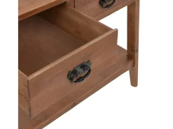 Consola*vidaxl Mesa consola madeira de abeto maciça 126x40x77,5 cm castanho Natural claro