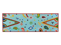 Mesa consola madeira mangueira maciça azul pintada à mão PT997944^ Consola