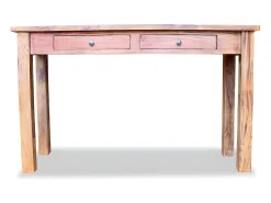 Consola| Mesa consola madeira reciclada maciça 123x42x75 cm PT996370 Castanho