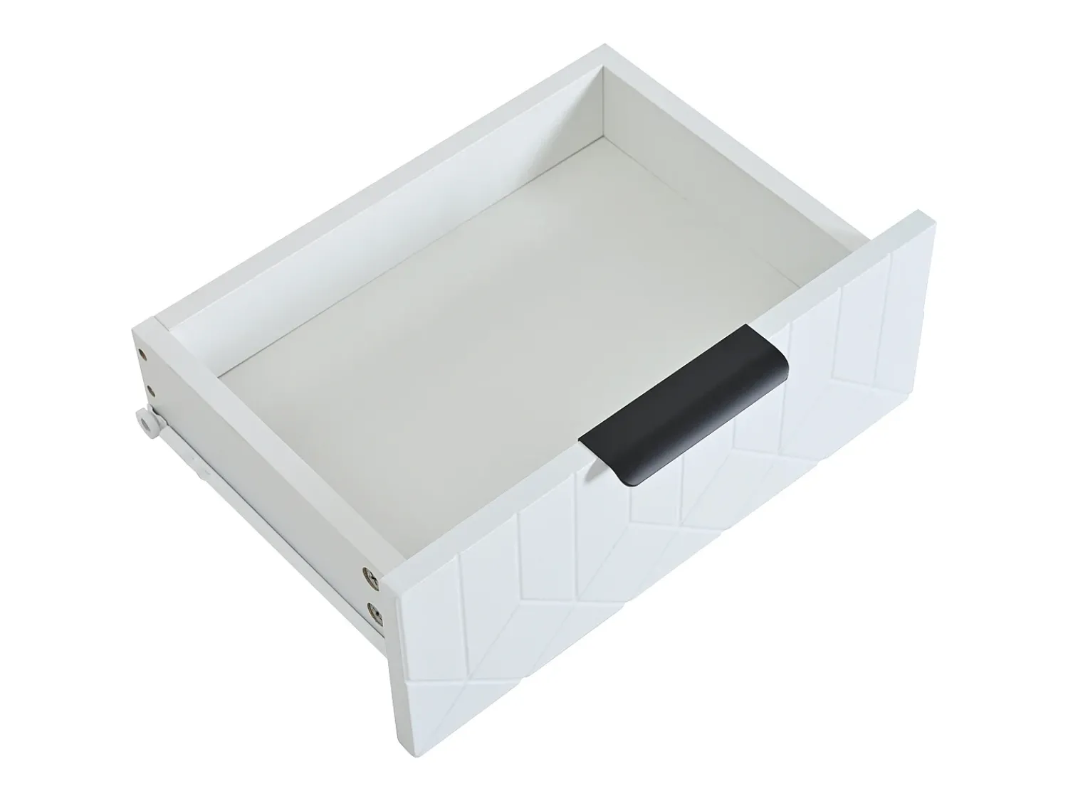 Consola*ModernLuxe Mesa consola moderna, com 2 gavetas, pés ajustáveis, Branco e Preto Preto / Branco