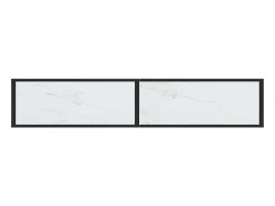 Consola| Mesa consola mármore 180x35x75,5 cm vidro temperado PT864127 Branco