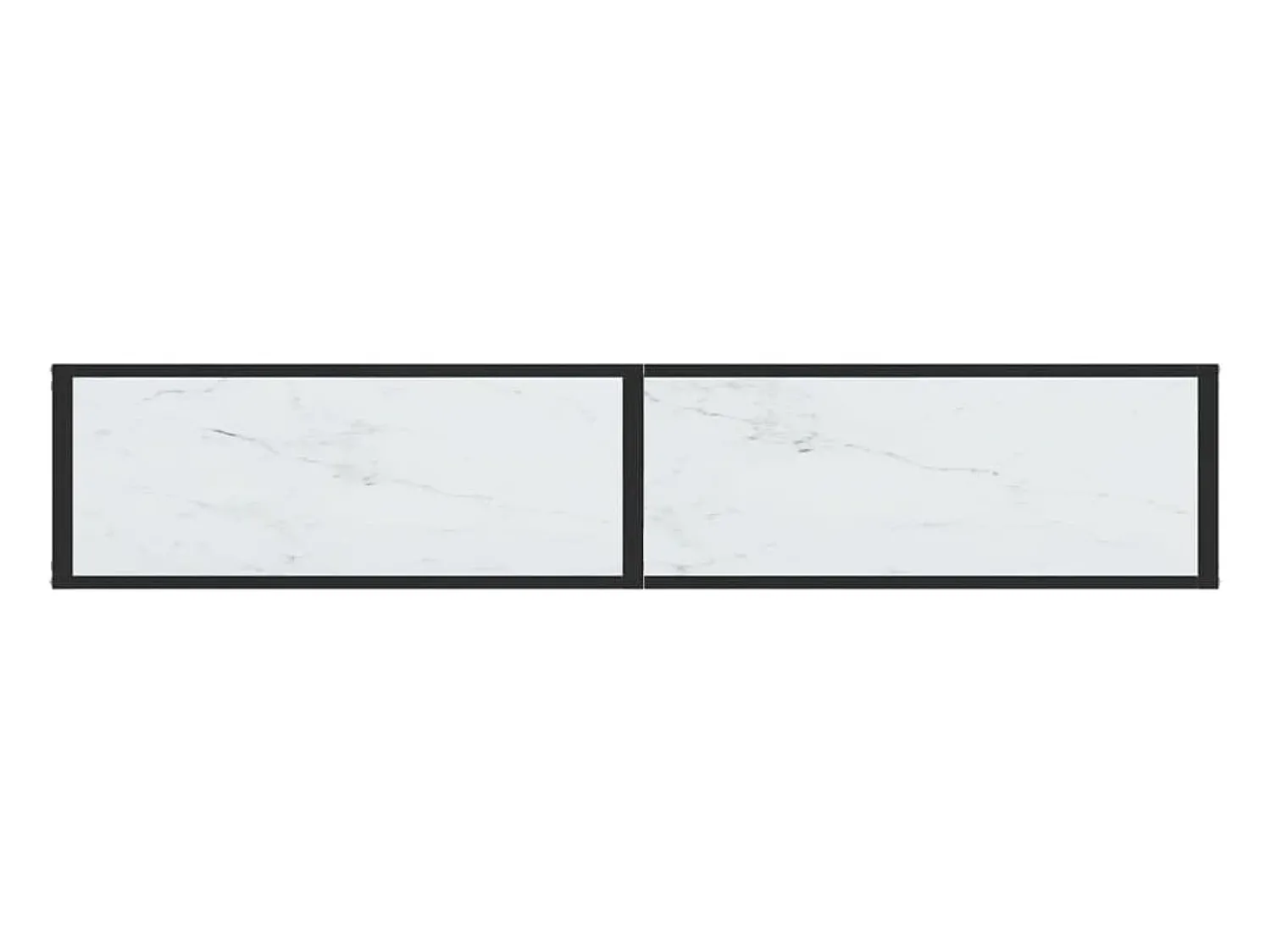 Consola| Mesa consola mármore 180x35x75,5 cm vidro temperado PT864127 Branco