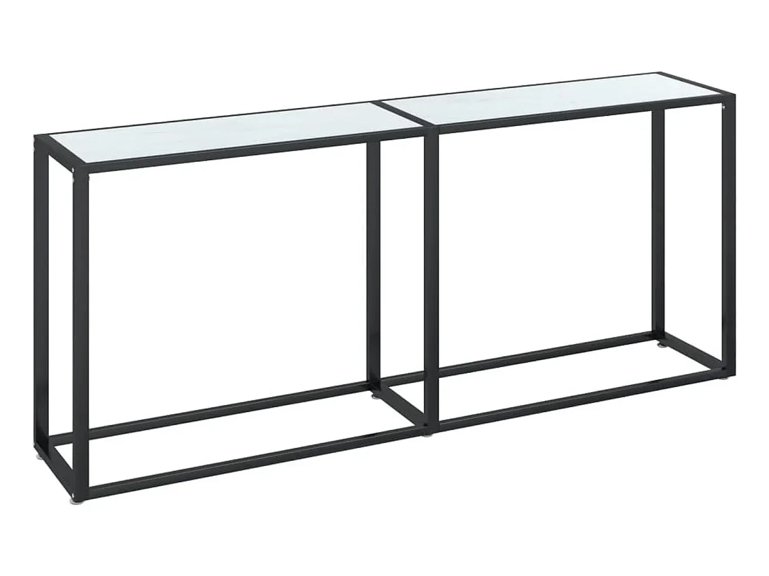 Consola| Mesa consola mármore 180x35x75,5 cm vidro temperado PT864127 Branco