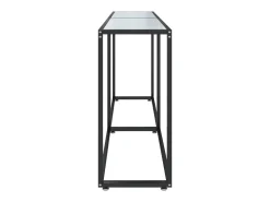 Consola| Mesa consola mármore 180x35x75,5 cm vidro temperado PT864127 Branco