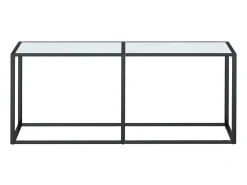 Consola| Mesa consola mármore 180x35x75,5 cm vidro temperado PT864127 Branco