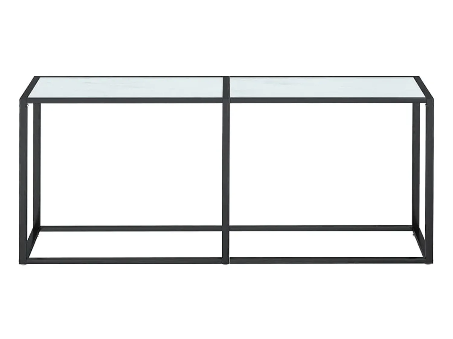 Consola| Mesa consola mármore 180x35x75,5 cm vidro temperado PT864127 Branco
