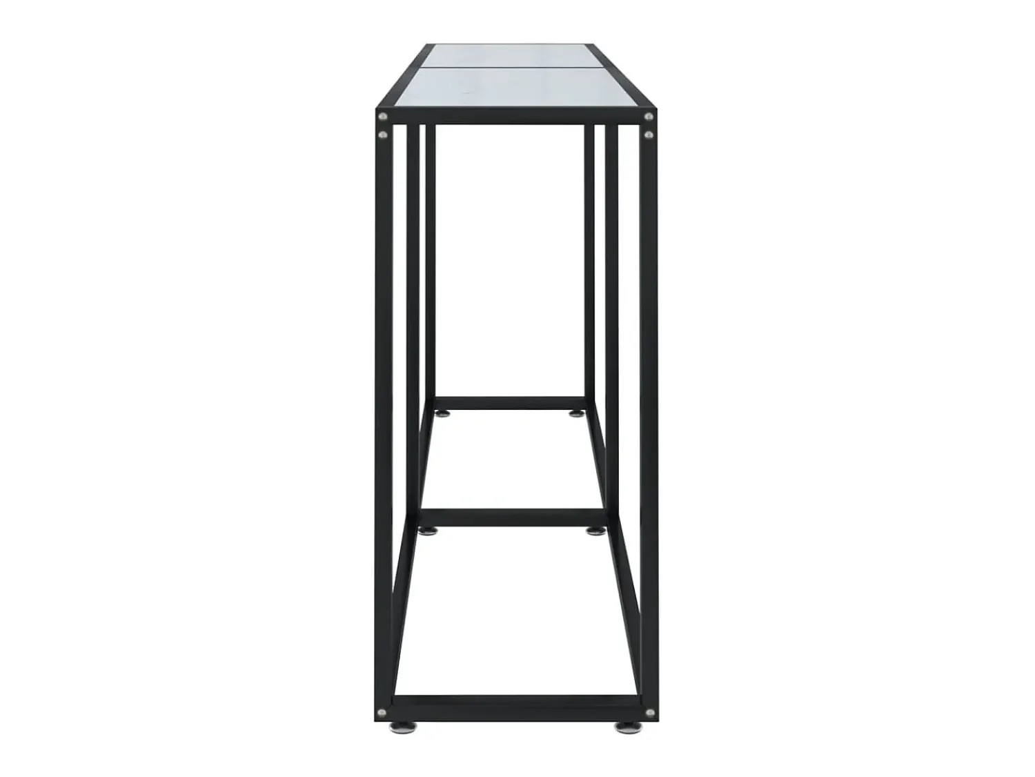 Clearance vidaxl Mesa consola mármore 160x35x75,5 cm vidro temperado Branco