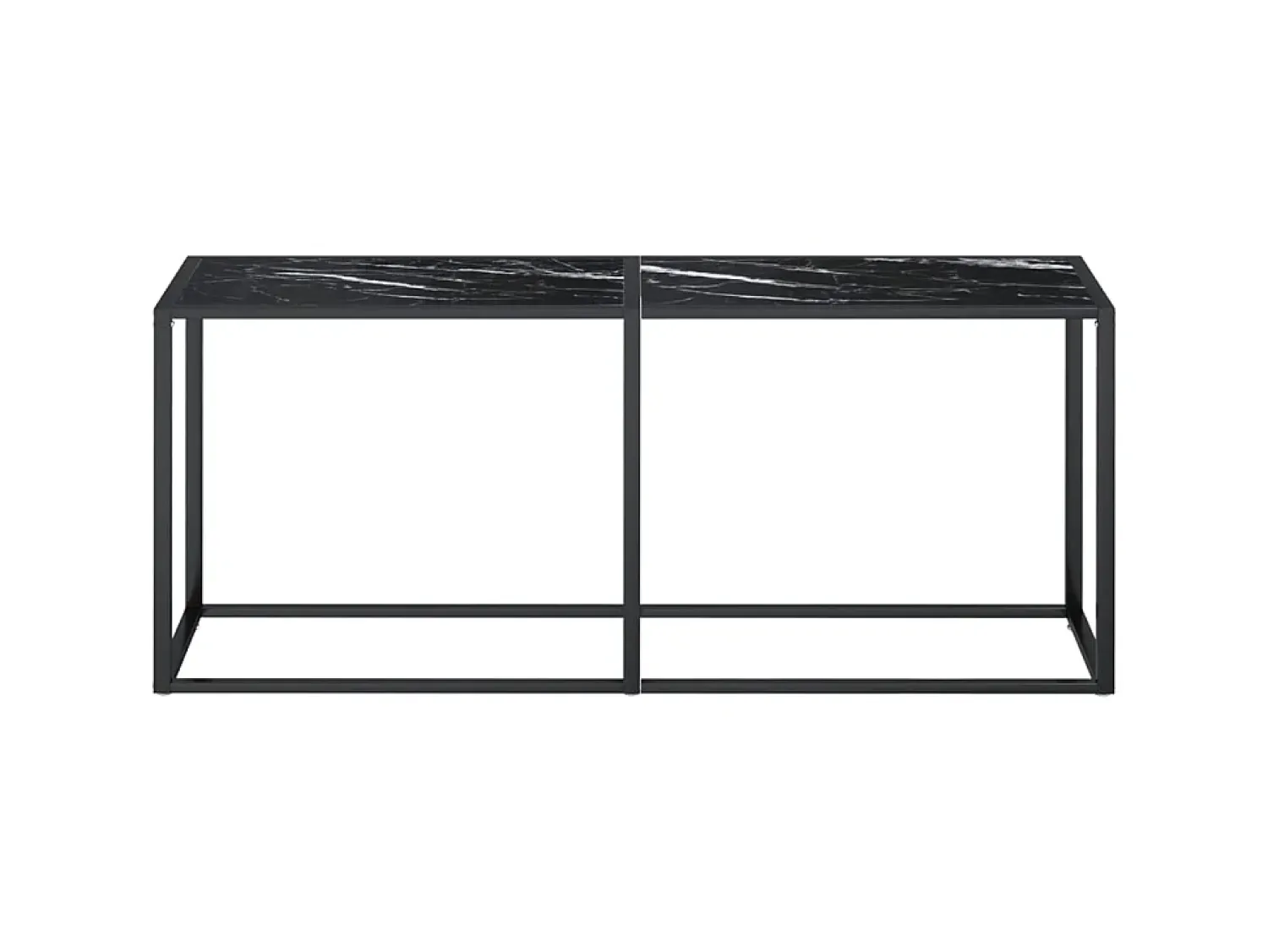 Sale Mesa consola mármore 180x35x75,5 cm vidro temperado PT496848 Preto
