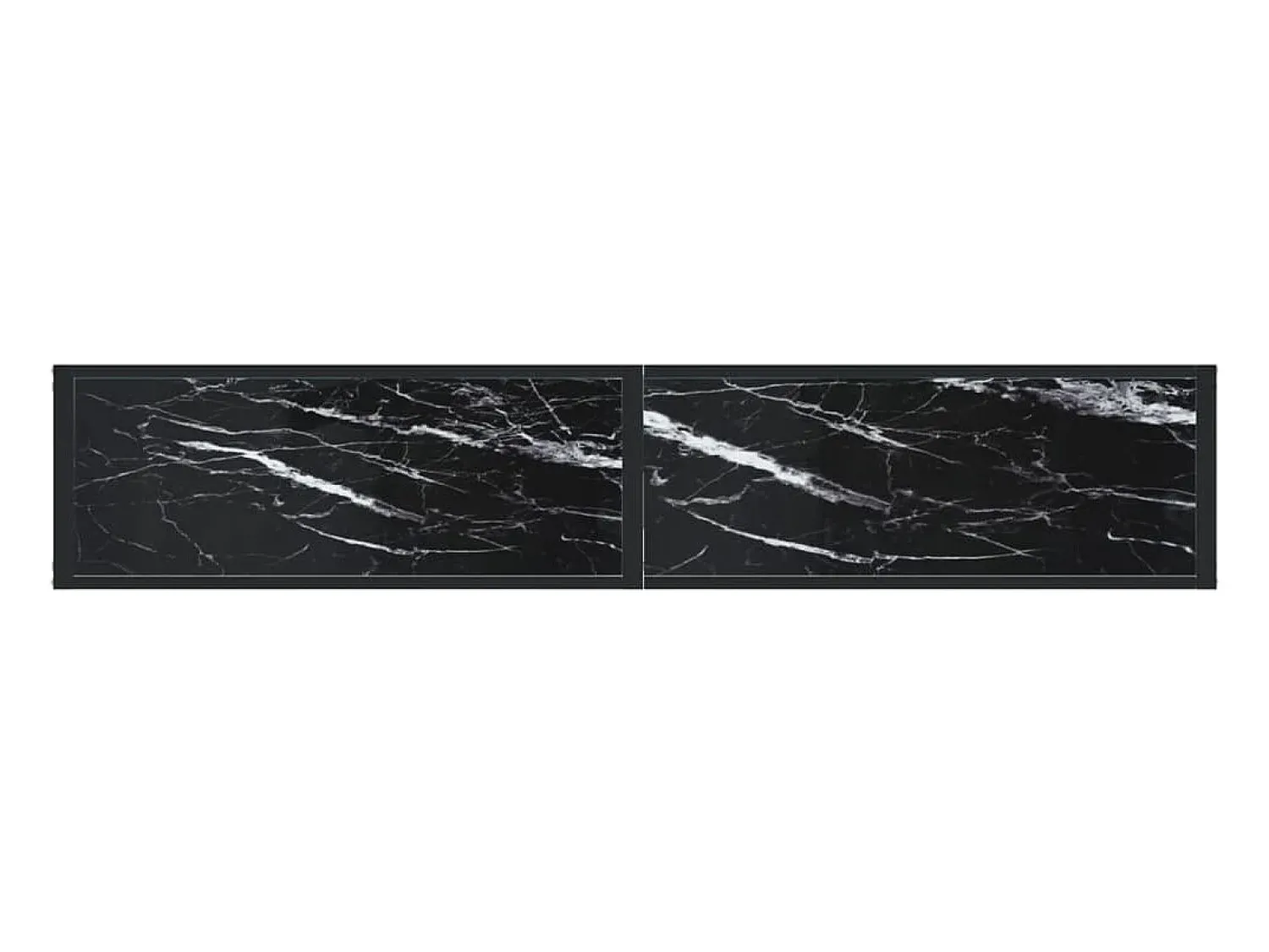 Sale Mesa consola mármore 180x35x75,5 cm vidro temperado PT496848 Preto