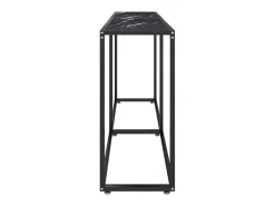 Sale Mesa consola mármore 180x35x75,5 cm vidro temperado PT496848 Preto