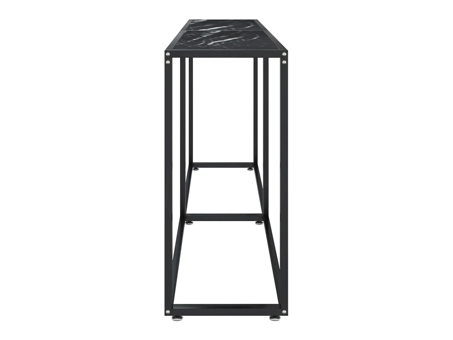 Sale Mesa consola mármore 180x35x75,5 cm vidro temperado PT496848 Preto