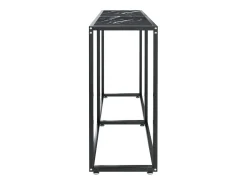 Hot vidaxl Mesa consola mármore 140x35x75,5 cm vidro temperado Preto