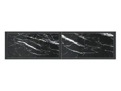 Hot vidaxl Mesa consola mármore 140x35x75,5 cm vidro temperado Preto