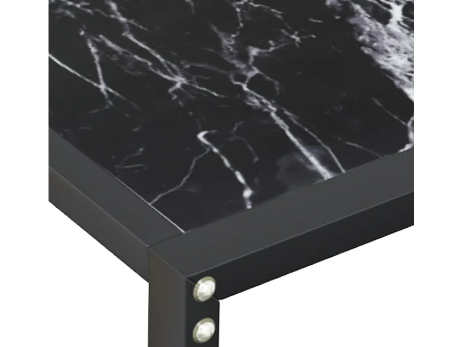 Hot vidaxl Mesa consola mármore 140x35x75,5 cm vidro temperado Preto