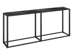 vidaxl Mesa consola mármore 180x35x75,5 cm vidro temperado^ Consola