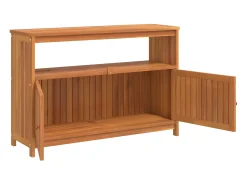 Clearance Mesa consola para jardim 110x35x75 cm madeira de acácia maciça PT422291 Castanho