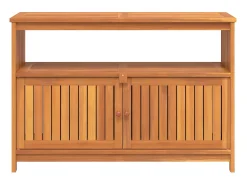 Clearance Mesa consola para jardim 110x35x75 cm madeira de acácia maciça PT422291 Castanho