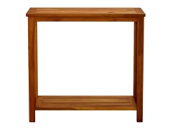Consola* Mesa consola para jardim 80x35x75 cm madeira de acácia maciça PT852133 Castanho