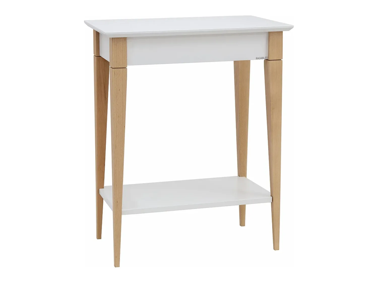 Consola* Mesa Consola Pequena Com Prateleira 65 x 35 cm Mimo Branca Branco