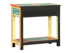 Mesa consola pintada à mão 80x35x75 cm mangueira maciça PT869575^ Consola