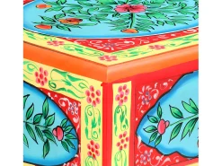 Mesa consola pintada à mão 80x35x75 cm mangueira maciça PT869575^ Consola