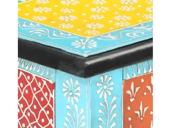 Consola* Mesa consola pintada à mão 80x35x75 cm mangueira maciça PT574825 Multicor