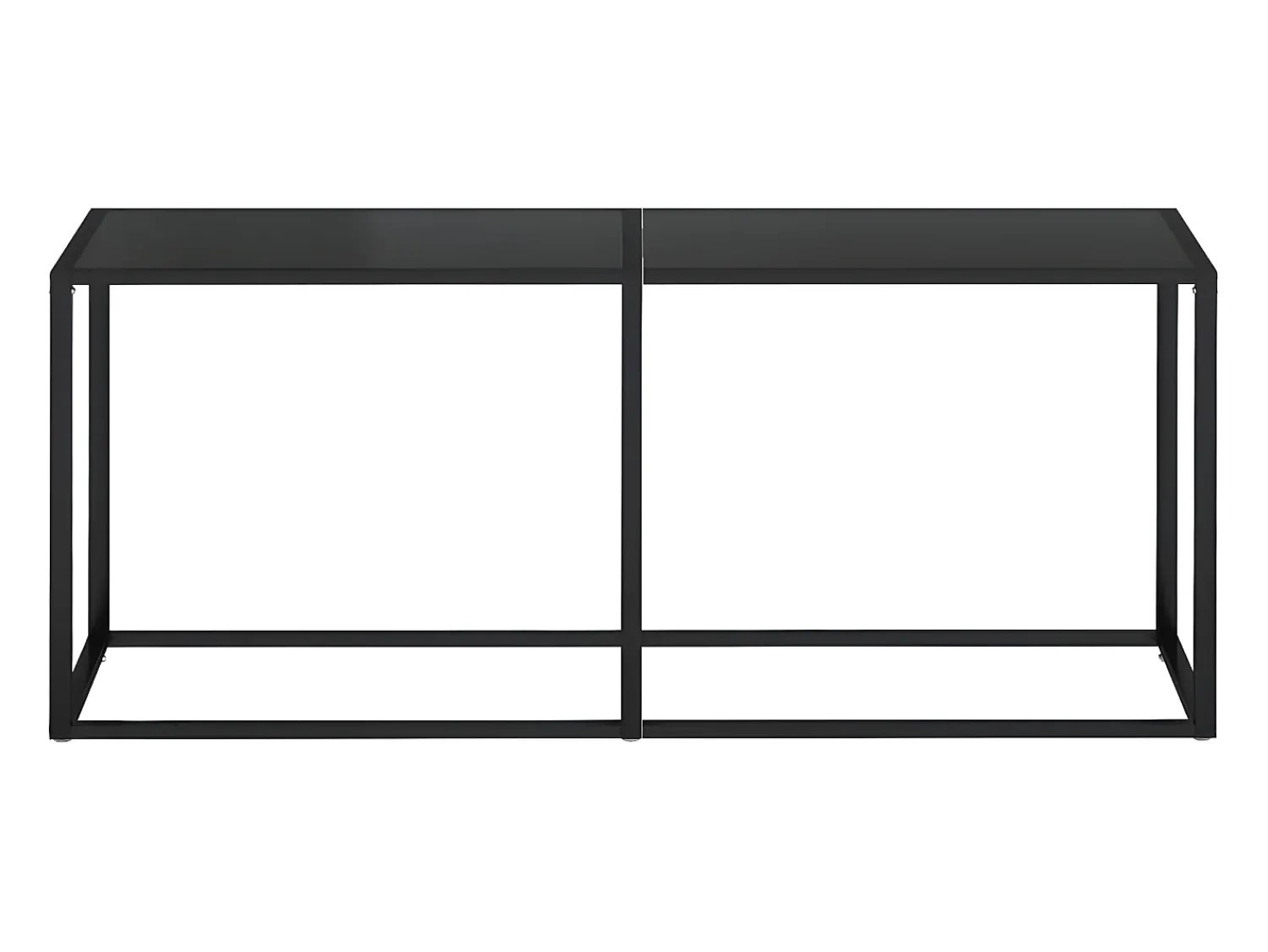 Consola* Mesa consola 180x35x75,5 cm vidro temperado PT797849 Preto
