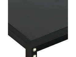 Consola* Mesa consola 180x35x75,5 cm vidro temperado PT797849 Preto