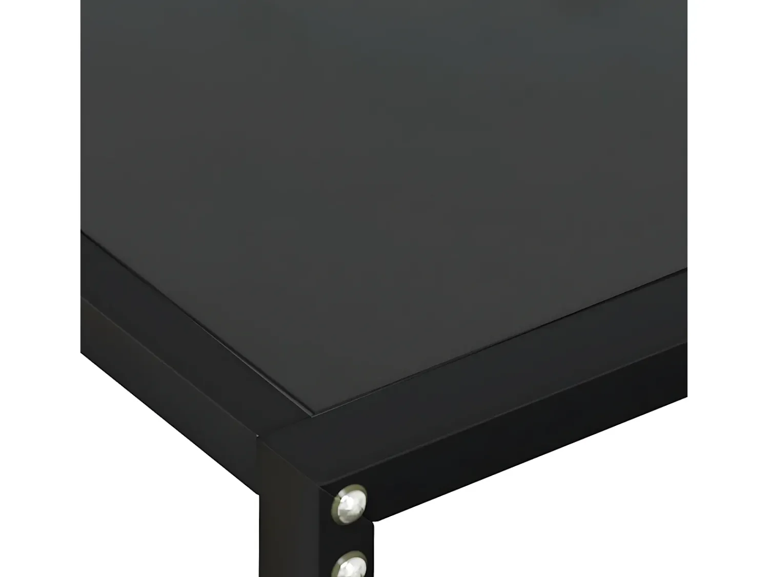 Consola* Mesa consola 180x35x75,5 cm vidro temperado PT797849 Preto