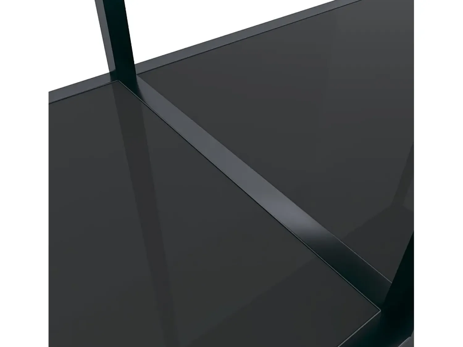 Outlet Mesa consola 180x35x75,5 cm vidro temperado PT615636 Preto