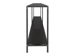 Outlet Mesa consola 180x35x75,5 cm vidro temperado PT615636 Preto