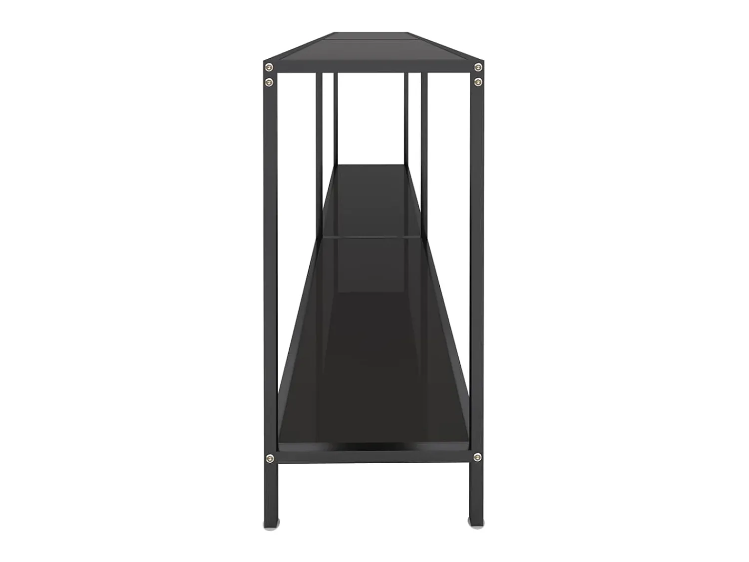 Outlet Mesa consola 180x35x75,5 cm vidro temperado PT615636 Preto