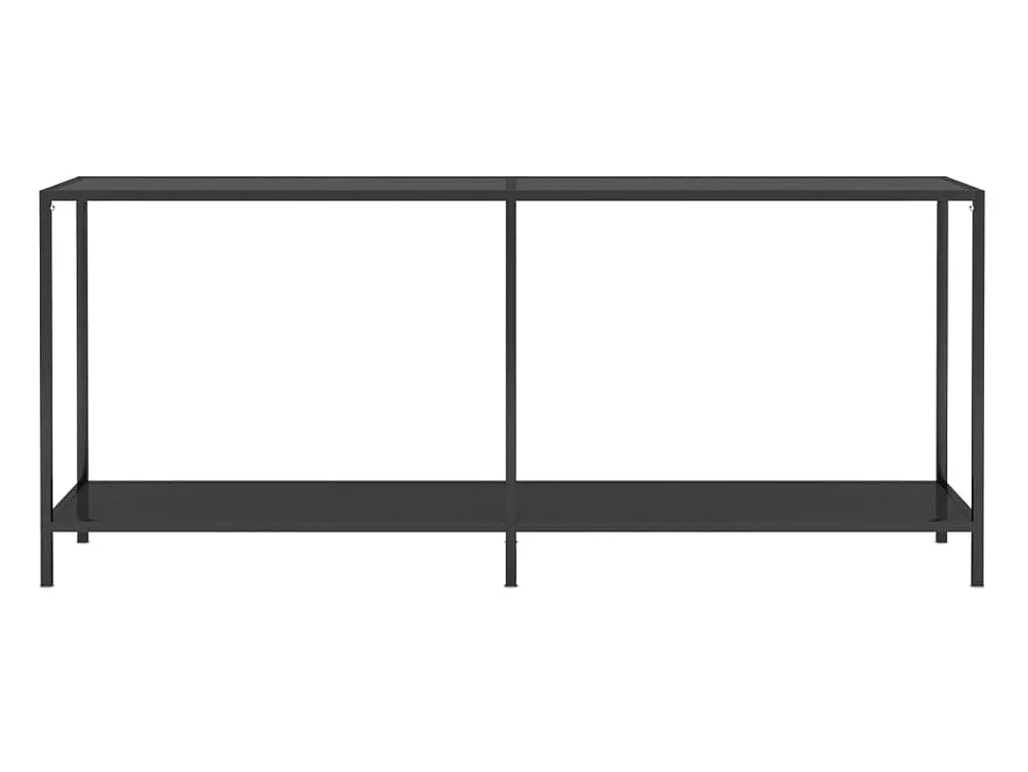 Outlet Mesa consola 180x35x75,5 cm vidro temperado PT615636 Preto