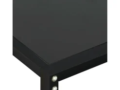 Consola*vidaxl Mesa consola 140x35x75,5 cm vidro temperado Preto