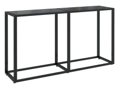 Consola*vidaxl Mesa consola 140x35x75,5 cm vidro temperado Preto