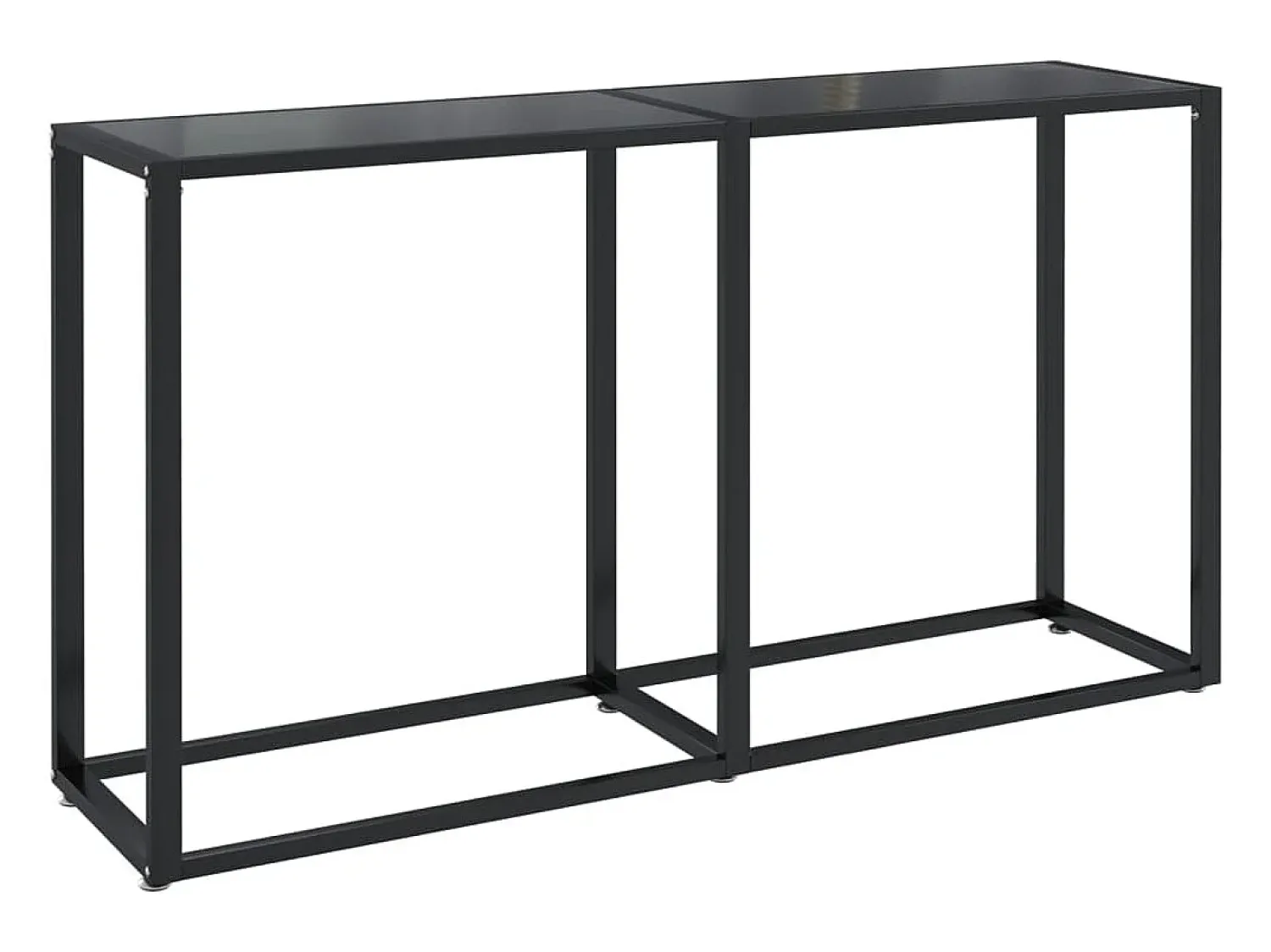 Consola*vidaxl Mesa consola 140x35x75,5 cm vidro temperado Preto
