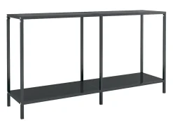 vidaxl Mesa consola 140x35x75,5 cm vidro temperado^ Consola