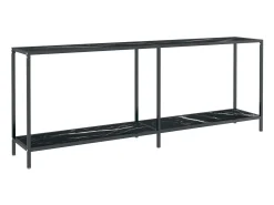 Best vidaxl Mesa consola 200x35x75,5 cm vidro temperado Preto