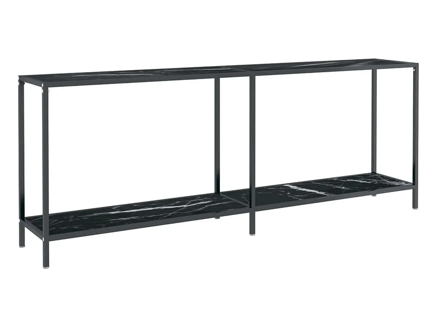 Best vidaxl Mesa consola 200x35x75,5 cm vidro temperado Preto