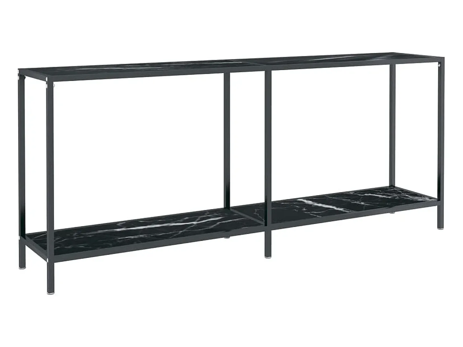 Hot Mesa consola 180x35x75,5 cm vidro temperado PT942541 Preto