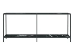 Hot Mesa consola 180x35x75,5 cm vidro temperado PT942541 Preto