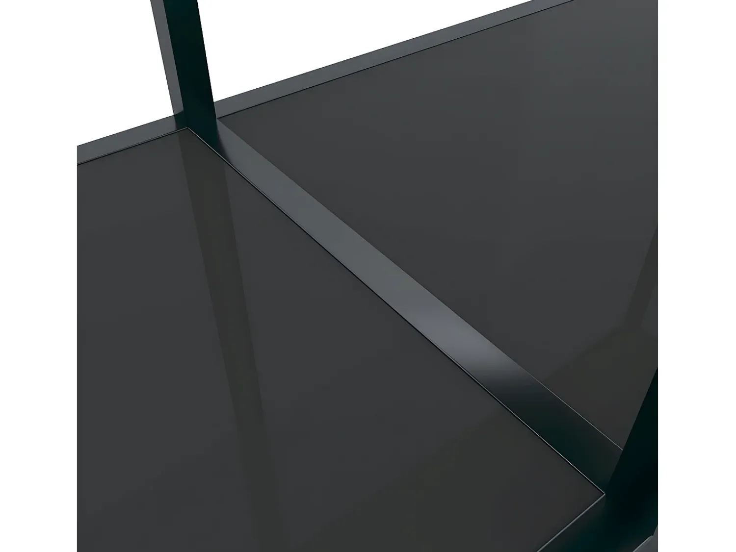 Best Mesa consola 140x35x75,5 cm vidro temperado PT310451 Preto